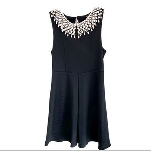 Free People Black Sleeveless Flare mini Dress XS